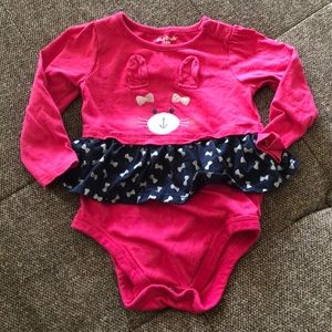 GARANIMALS girls 18 month bunny onesie hot pink